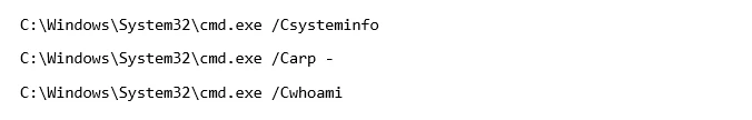 Screenshot of sequential commands to fingerprint and attribute victim networks