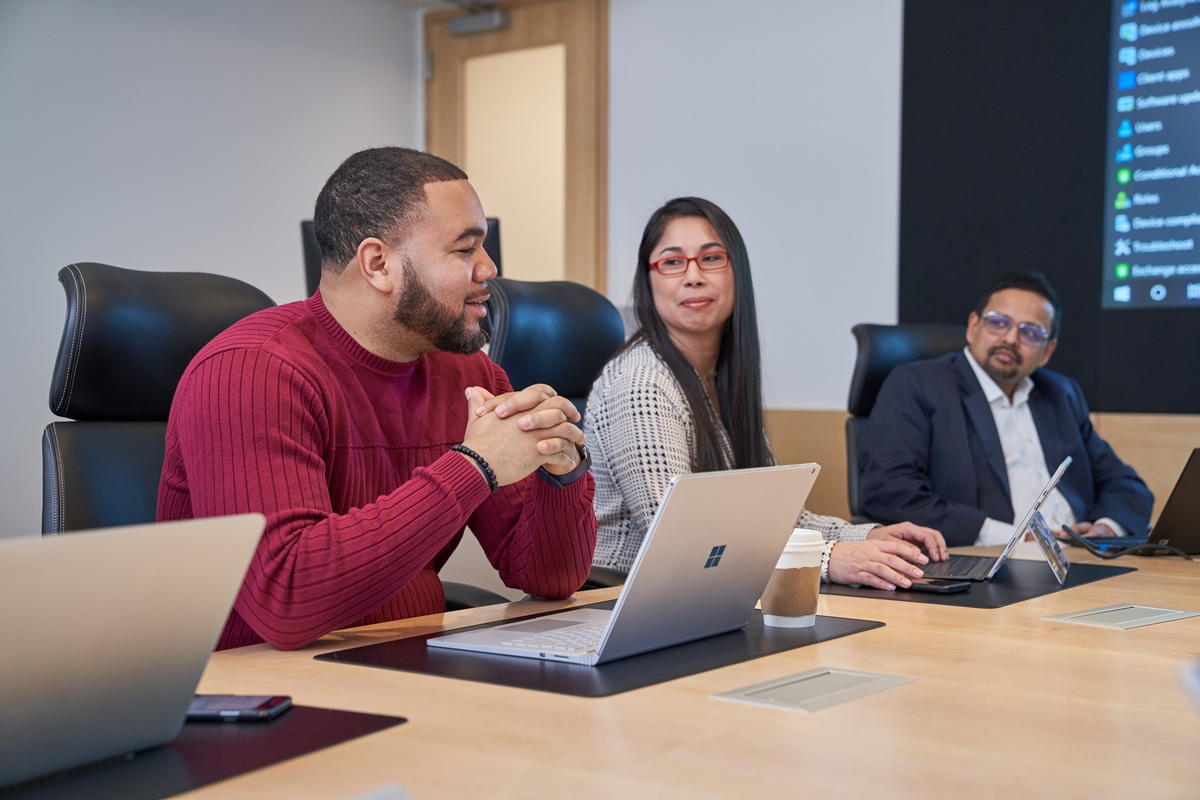 People sitting in a conference room