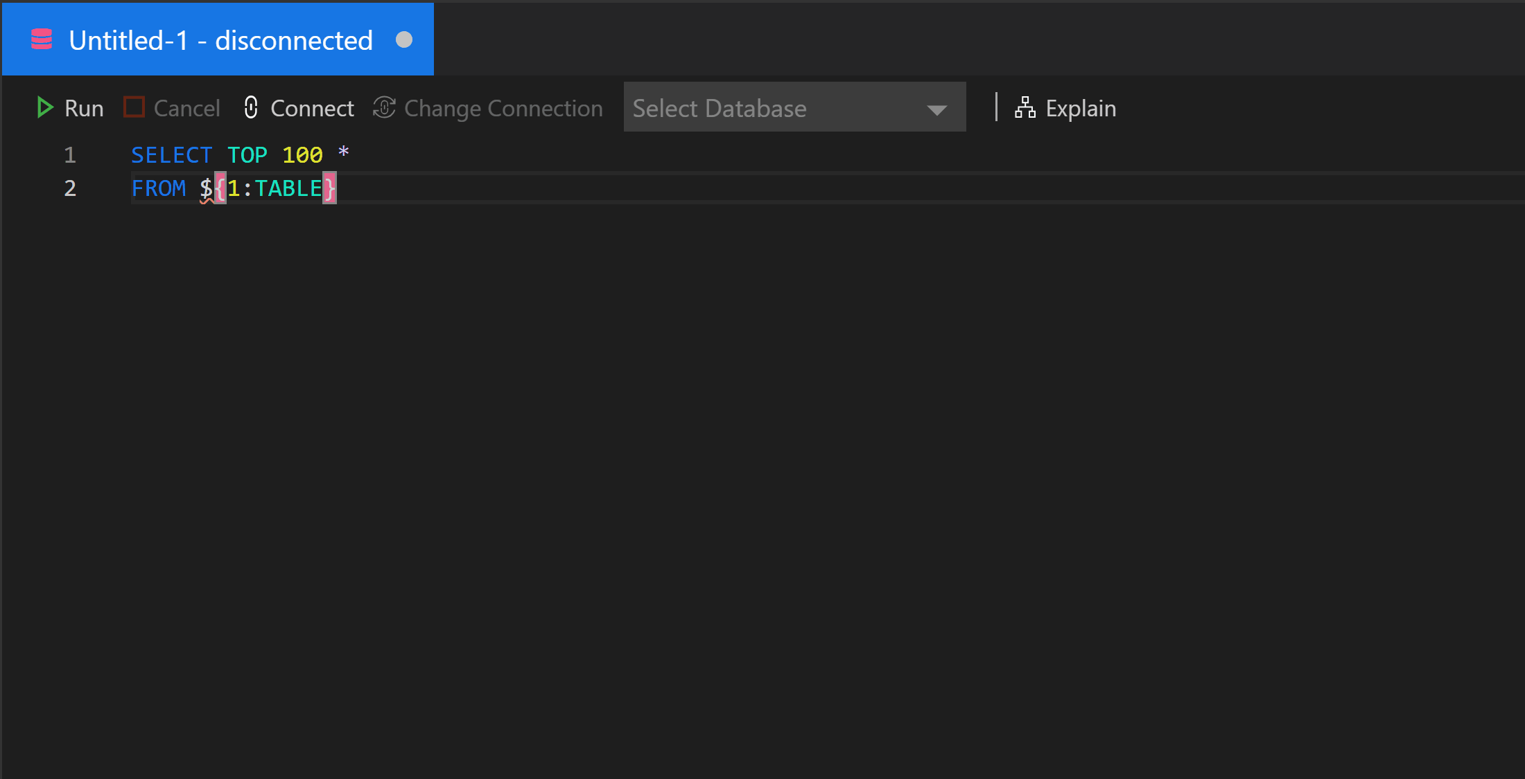 Save Snippets feature Azure Data Studio.