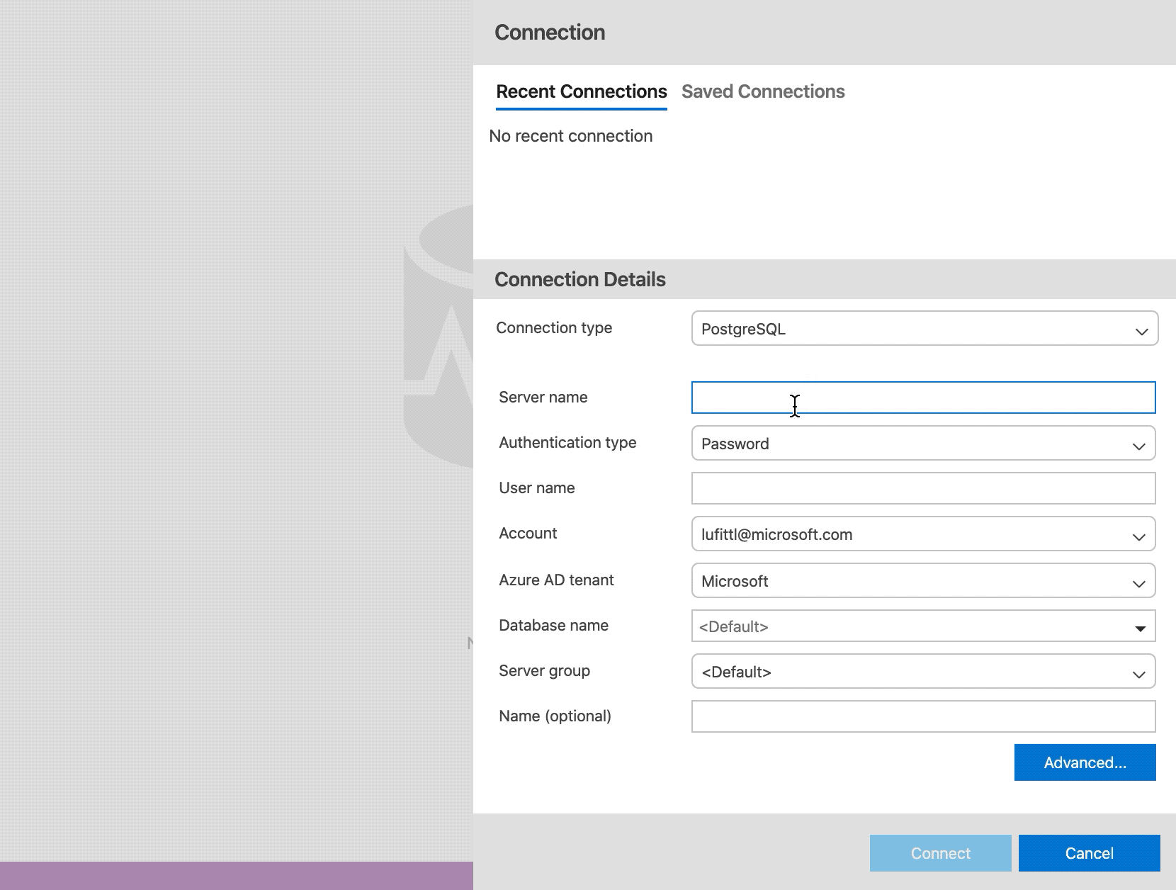 using Azure AD to connect to Postgres.