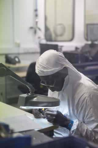 A Bühler engineer is fighting aflatoxin in corn by combining new camera and UV lighting technology